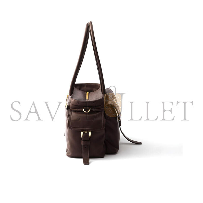 PRADA EXPLORE MEDIUM NAPPA LEATHER TOTE BAG 1BG596 (31*17*11cm) PRADA EXPLORE MEDIUM NAPPA LEATHER TOTE BAG 1BG596 (31*17*11cm)